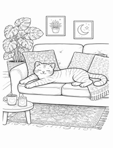 Coloriage Chat 5