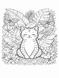 Coloriage Chat 7
