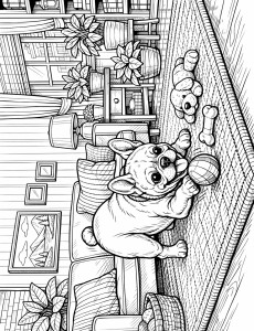 Coloriage Chien 47