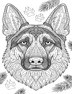 Coloriage Chien 16