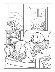 Coloriage Chien 4
